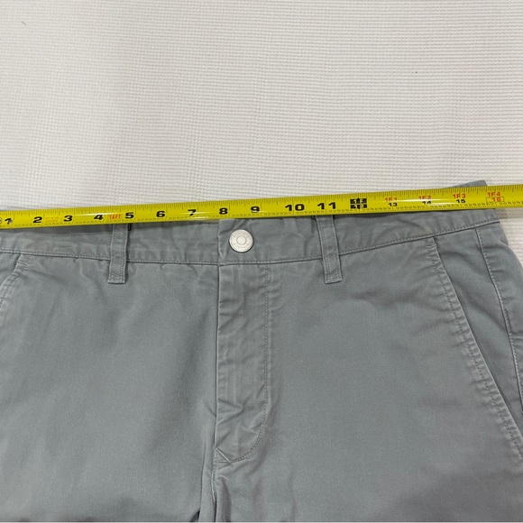 BONOBOS Mens Slim-Fit Straight-Leg Washed-Chino Pants 32x 31 Gray Flat-Front - Picture 8 of 10